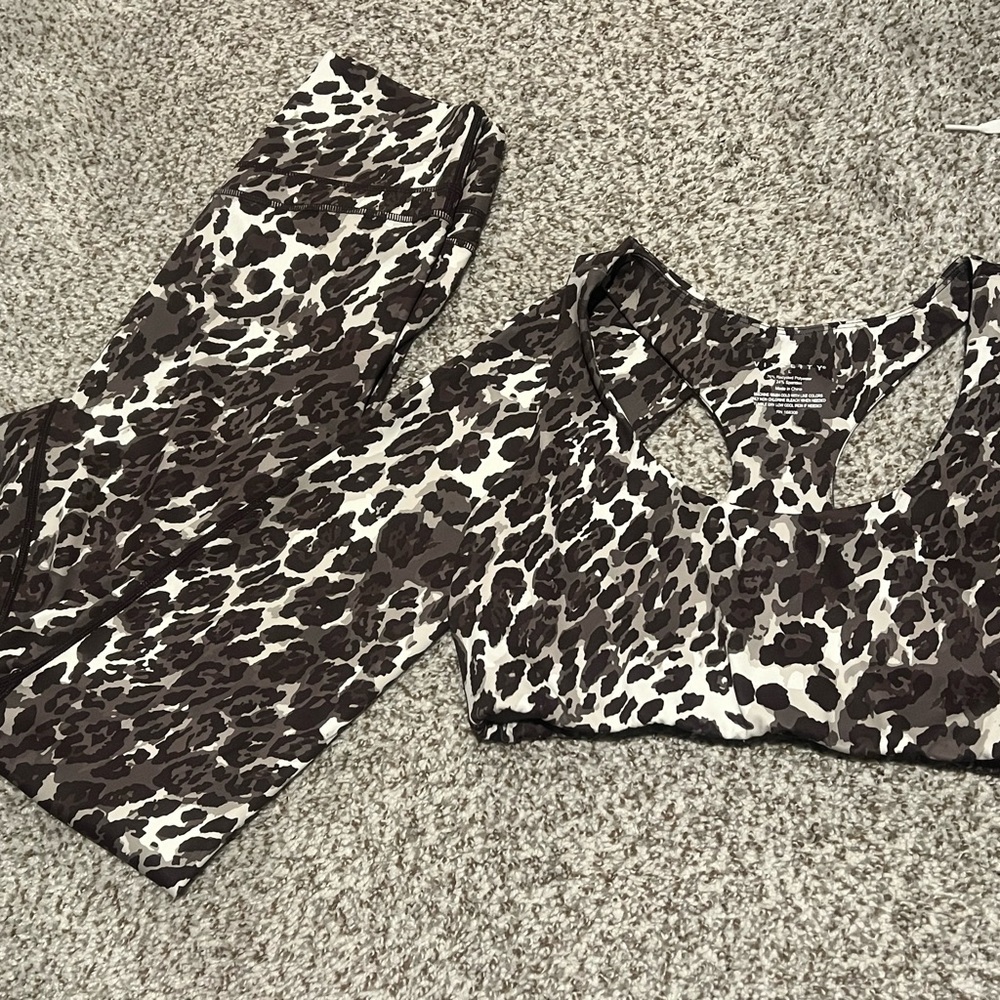 Vitality Leopard Print Sports Bra and Leggings